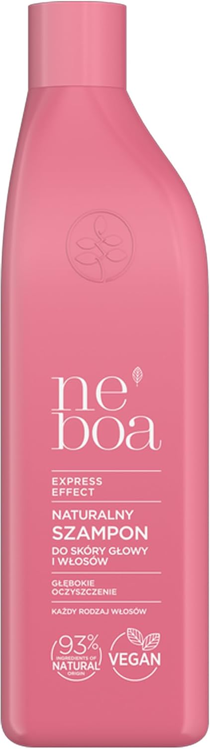 NEBOA Express Effect, Naturalny Szampon do Włosów, Wegański, 93% Naturalny, 300ml