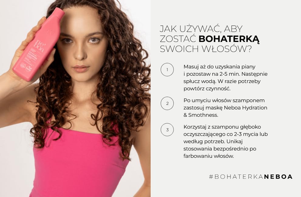 NEBOA Express Effect, Naturalny Szampon do Włosów, Wegański, 93% Naturalny, 300ml