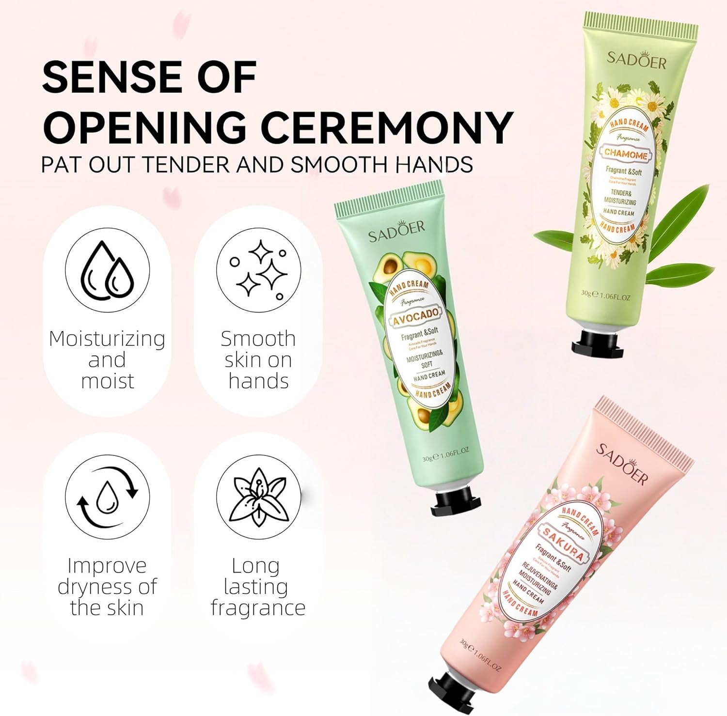 Luthando Zestaw Mini Krem do Rąk, Zestaw Prezentowy Mini Krem do Rąk, 15 x 30ml