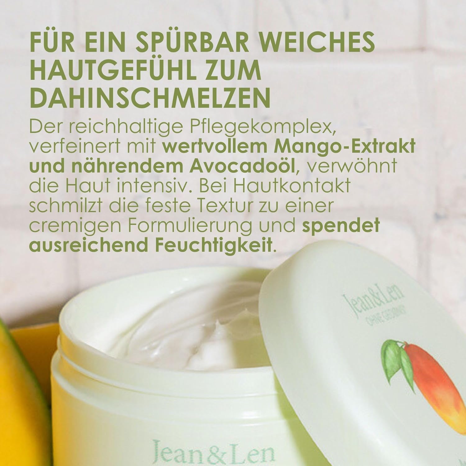 Jean & Len Egzotyczne masło do ciała, mango i awokado